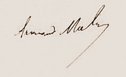 Signature d'Armand MALIN Signature d'Armand MALIN