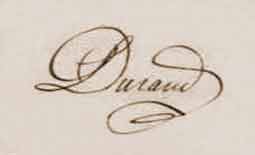 Signature de François Athanase DURAND Signature de François Athanase DURAND