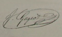 Signature de Joseph René Victor GAGEOT
