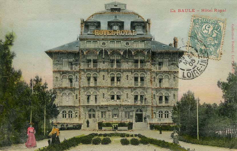 Carte postale en noir et blanc qui a été colorisée par l'expéditeur